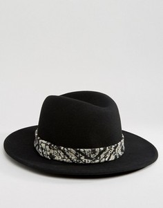 Фетровая шляпа с высокой тульей и лентой тай-дай ASOS - Черный