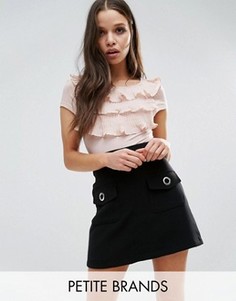 Топ с ярусными оборками Vero Moda Petite - Розовый