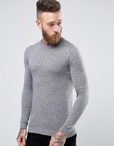 Серый хлопковый джемпер с круглым вырезом ASOS - Серый