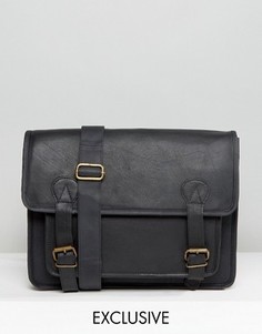 Черный кожаный портфель Reclaimed Vintage Inspired - Черный