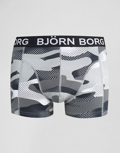 Боксеры-брифы с сетчатым камуфляжным принтом Bjorn Borg - Черный