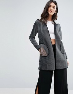 Удлиненная куртка из технической ткани Lavand - Серый