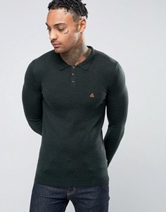 Обтягивающее поло из мериносовой шерсти ASOS - Зеленый