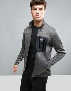 Удлиненная меланжевая спортивная куртка с воротником-стойкой Jack & Jones - Серый