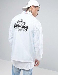 Спортивная куртка с принтом на спине HUF x Thrasher - Белый