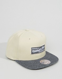 Меланжевая бейсболка Mitchell & Ness - Бежевый