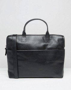 Черный кожаный портфель с одним отделением Royal RepubliQ - Черный