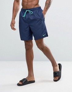 Темно-синие шорты для плавания с тисненым логотипом Nike Core - Темно-синий