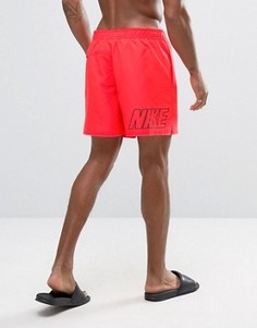 Красные шорты для плавания с принтом логотипа сзади Nike - Красный