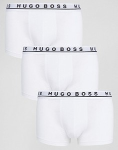 Набор из 3-х белых боксеров-брифов BOSS Black By Hugo Boss - Белый