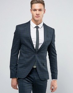 Пиджак суперузкого кроя в клетку Selected Homme - Зеленый