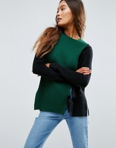 Джемпер с разрезом спереди и завязками ASOS - Мульти