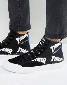 Высокие кроссовки с логотипом HUF x Thrasher - Черный