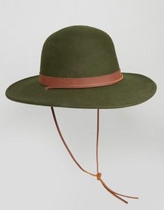 Шляпа с широкими полями Brixton Deadwood - Зеленый