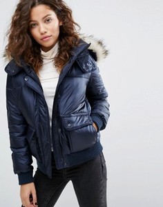 Дутая куртка Abercrombie & Fitch Core - Темно-синий