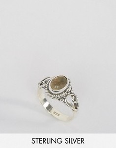 Кольцо с цитрином - камнем для родившихся в ноябре Rock N Rose - Серебряный