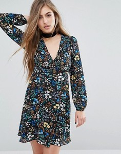 Платье с цветочным принтом Miss Selfridge - Мульти