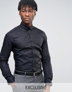Суперузкая рубашка с длинными рукавами и закругленным низом Noak - Черный