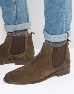 Замшевые ботинки челси Walk London - Коричневый