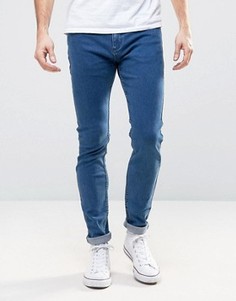 Супероблегающие джинсы с заниженной талией Rollas Stinger - Синий
