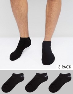3 пары черных классических спортивных носков Vans VXS8BLK - Черный