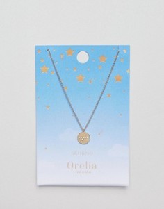 Ожерелье с подвеской-диском Скорпион Orelia - Золотой