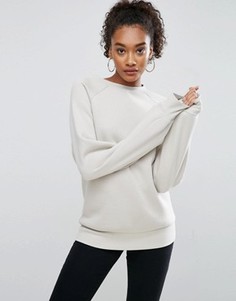 Свободный свитшот с длинными рукавами ASOS PREMIUM - Stone