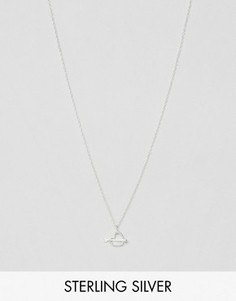 Серебряное ожерелье с подвеской в форме сердца и стрелы Reclaimed Vintage - Серебряный