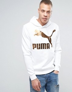 Белое худи с логотипом металлик Puma Archive - Белый