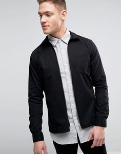 Куртка слим на молнии премиум-класса Jack & Jones - Черный