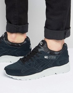 Черные замшевые кроссовки Asics Gel-Lyte V H732L 9090 - Черный