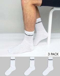 Набор из 3 пар белых носков Reebok AB5279 - Белый