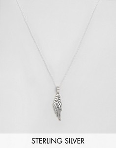 Серебряное ожерелье с подвеской в форме крыла Kingsley Ryan - Серебряный