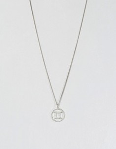 Серебряное ожерелье со знаком зодиака Близнецы Fashionology - Серебряный