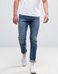 Узкие выбеленные джинсы New Look - Синий