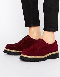 Замшевые туфли на шнуровке Bronx - Красный