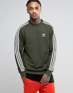 Зеленый свитшот с круглым вырезом adidas Originals SST BQ5406 - Зеленый