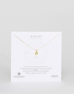 Ожерелье с перидотом для рожденных в августе Dogeared - Золотой