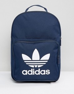 Темно-синий рюкзак с трилистником и передним карманом adidas Originals BK6724 - Темно-синий