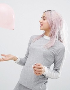 Лонгслив с полосками Monki - Серый