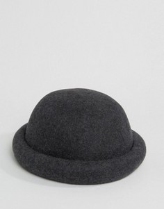Темно-серая меланжевая шляпа ASOS - Серый
