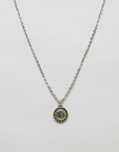 Серебристое ожерелье с медальоном Icon Brand - Серебряный