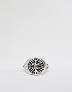 Серебристое кольцо с геральдической лилией Rebel Heritage - Серебряный