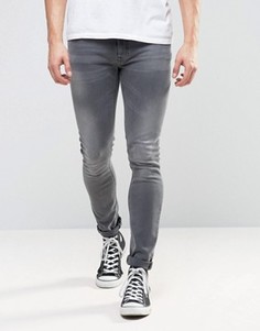 Выбеленные джинсы скинни Nudie Jeans Co Lin - Серый