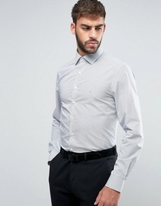 Рубашка узкого кроя в полоску Calvin Klein - Серый