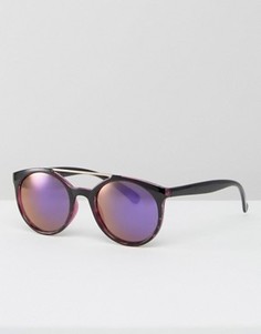 Круглые солнцезащитные очки с голубыми стеклами Jeepers Peepers - Фиолетовый