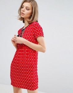Фактурное чайное платье с завязкой Vanessa Bruno Athe - Красный