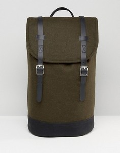 Зеленый рюкзак с отделкой из искусственной кожи ASOS - Зеленый