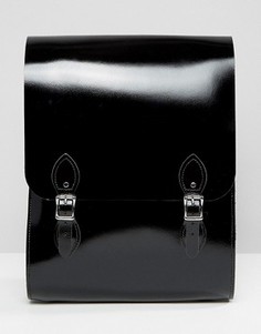 Черный лакированный рюкзак Leather Satchel Company - Черный