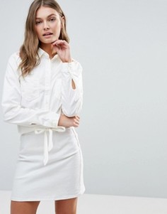 Рубашка в стиле вестерн с вышивкой Vero Moda Florence - Белый